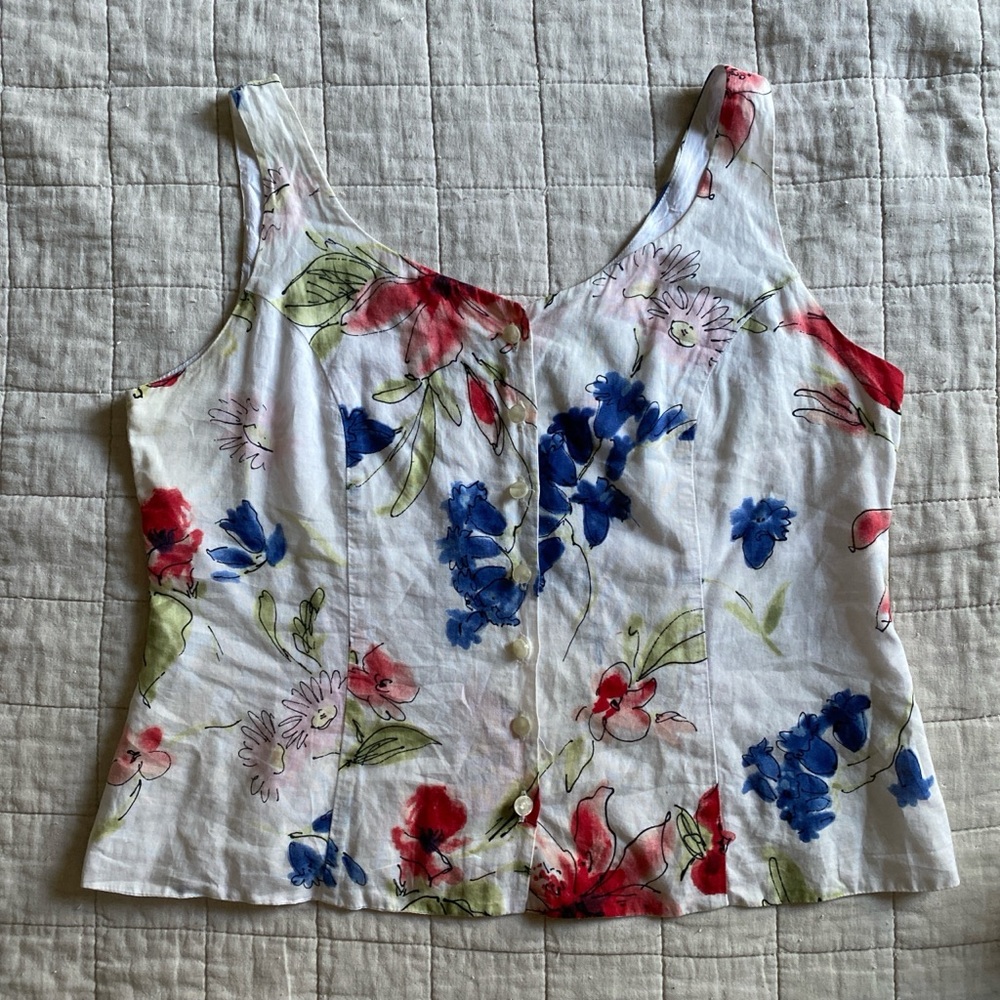 Floral UK size 16 Minuet tank top